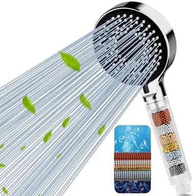 dothnix Pommeau de Douche Anti-Calcaire Multi-niveaux, 5 Modes Pommeau de Douche Filtrant Haute Pression, Universal pour Eau Dure Idéal pour Éliminer le Chlore Résiduel