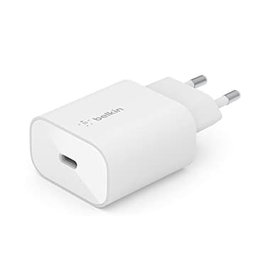 Belkin BoostCharge chargeur secteur 25 W avec PPS, USB-C Power Delivery, chargeur USB C, chargeur rapide pour iPhone 16, iPhone 15, 14, Samsung Galaxy S24, S23, iPad, Google Pixel, Galaxy Tab, Z Fold