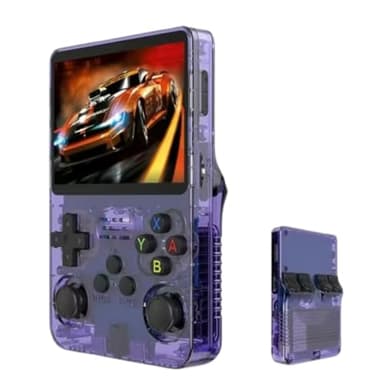 Console de jeu portable R36S, 1 console de jeu contient 40 000 jeux rétro, équipée d'un système Linux open source, d'une carte TF de 128 Go, d'un écran IPS de 3,5 pouces et d'une batterie de 3 500 mAh