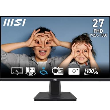 MSI Pro MP275 écran bureautique 27" Full HD - Dalle IPS 1920 x 1080, 100 Hz, écran respectueux des Yeux, Haut-parleurs intégrés, inclinable - HDMI 1.4b, D-Sub (VGA)