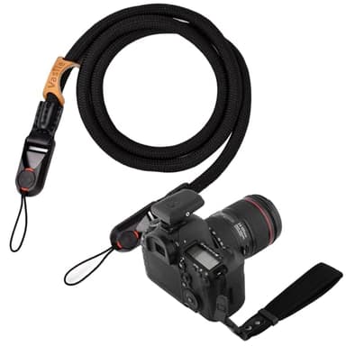 Anseom Sangle Appareil Photo 115cm et Dragonne Appareil 30cm, Sangle de Caméra Courroie de Cou Appareil Photo Bandoulière Appareil avec Boucle Rapide pour Appareil Photo Reflex Numérique Sans Miroir