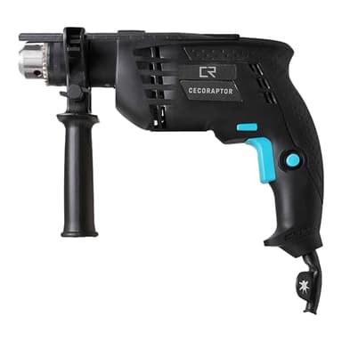 Cecotec Perceuse Électrique à Percussion CecoRaptor Impact Drill. 850W, Foret 13mm, 4800 tr/min, 46000 Ipm, Interrupteur de Verrouillage sur la Gâchette, Réglette de Profondeur, Câble de 3m.