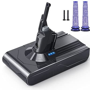 Morpilot 6500mAh Batterie pour Dyson V8 SV10, Compatible avec Dyson V8 Absolute V8 Animal V8 Fluffy SV10 Cordless Vacuum avec 2 Filtres