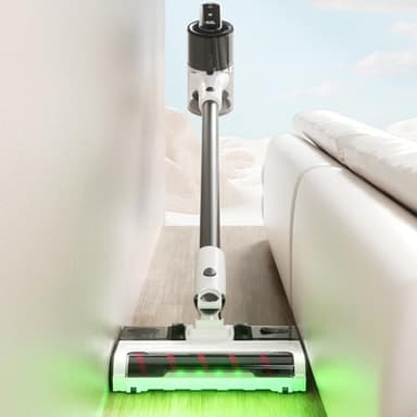 JUXDZISHW Blanc,Aspirateur Balai sans Fil Puissant - Balais Électriques Poil Animaux Cordless Stick Vacuum Cleaner Rechargeable Batterie avec Fonction de Nettoyage pour Sols Tapis Poils d'animaux